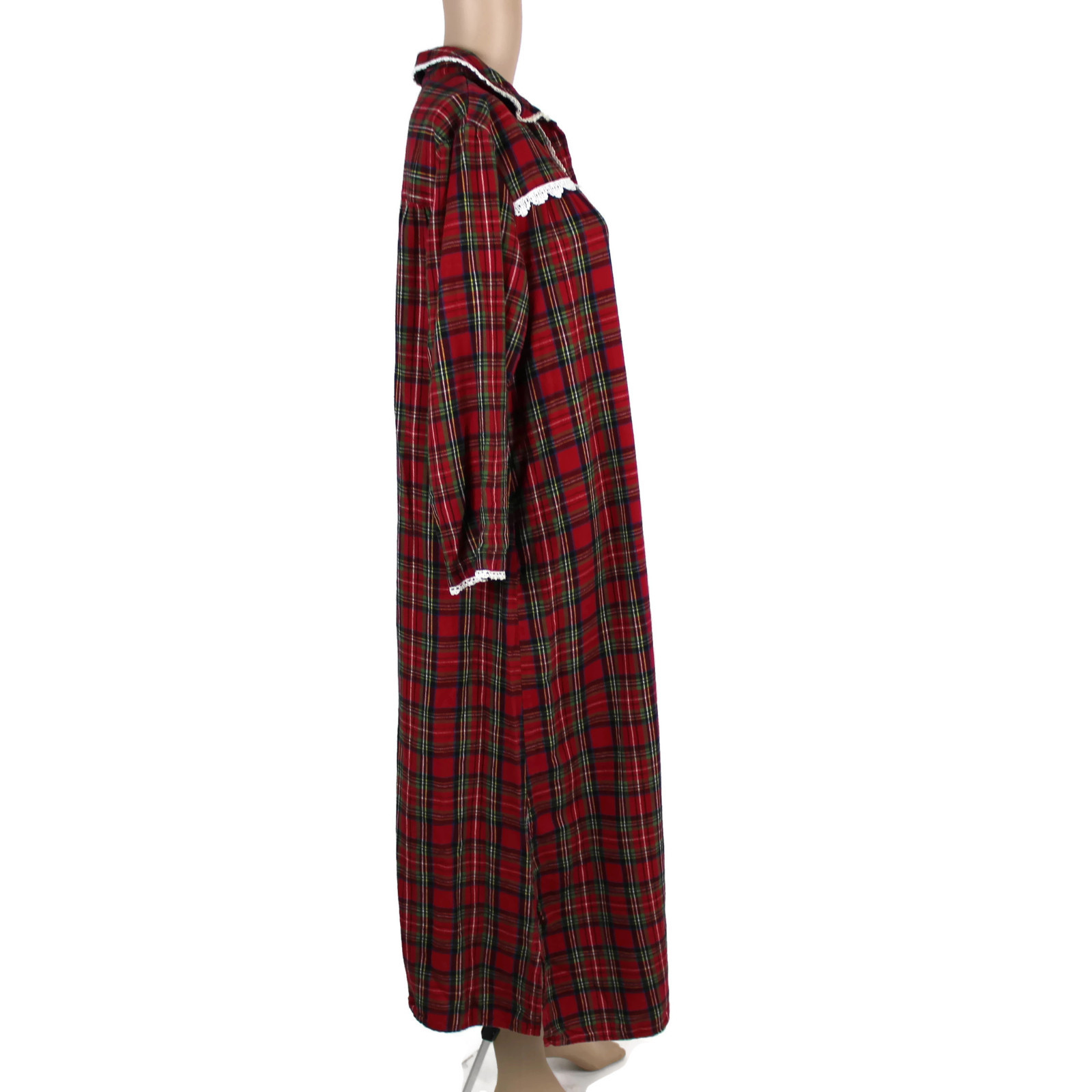 Cabernet Medium Sleep Gown Red Plaid Long Sleeve