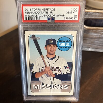 FERNANDO TATIS JR 2018ToppsHeritage Minor League Prospect 100 Missions24/25 POP3