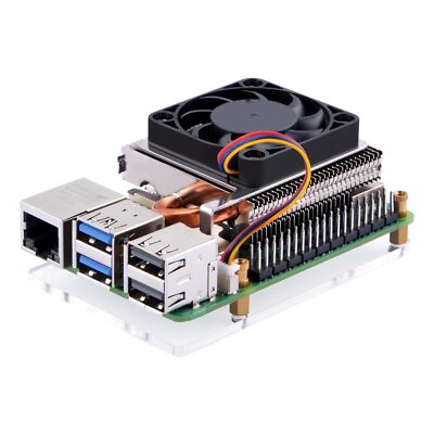 Ultra Thin ICE Tower Cooler for Raspberry Pi 5, Aluminum Heatsink with 40x40x...