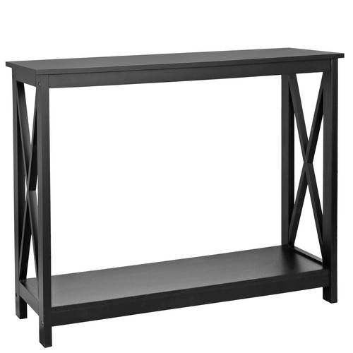39“ Console Table Square Wall Display Storage Shelf Entryway  Furniture Black