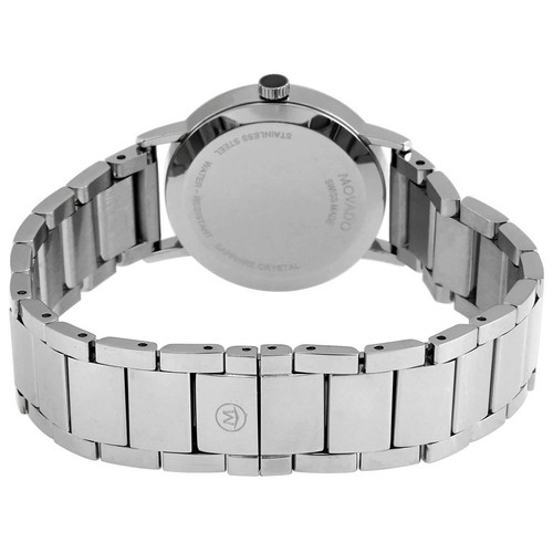 Pre-owned Movado Men's Watch Bold Quartz Blue Dial Silver Stainless Steel Bracelet 0607235