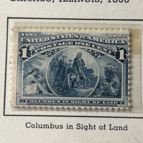 ディズニーのCOLUMBUS US SCOTT # 235 MISS ALIGNED PERFS COLUMBUS 1893 MNH MINT OG