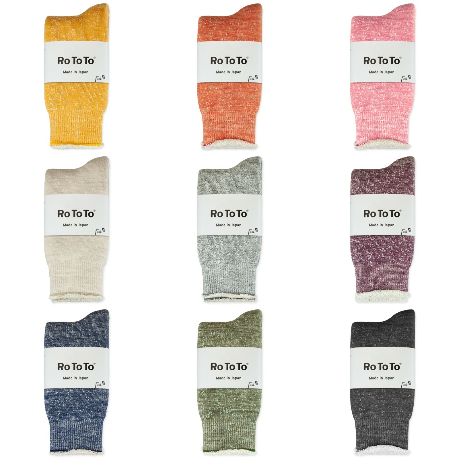 - Rototo Double Face Merino Wool Socks - R1001 - Various Colours