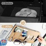 Alpmosn Sun Visor CD Case Holder for Car - Multi-Function Visor Organizer with CD/DVD Storage, Eyeglass Clip, Card Slots and Pen Holder, Durable Leather Car Accessories (Beige)