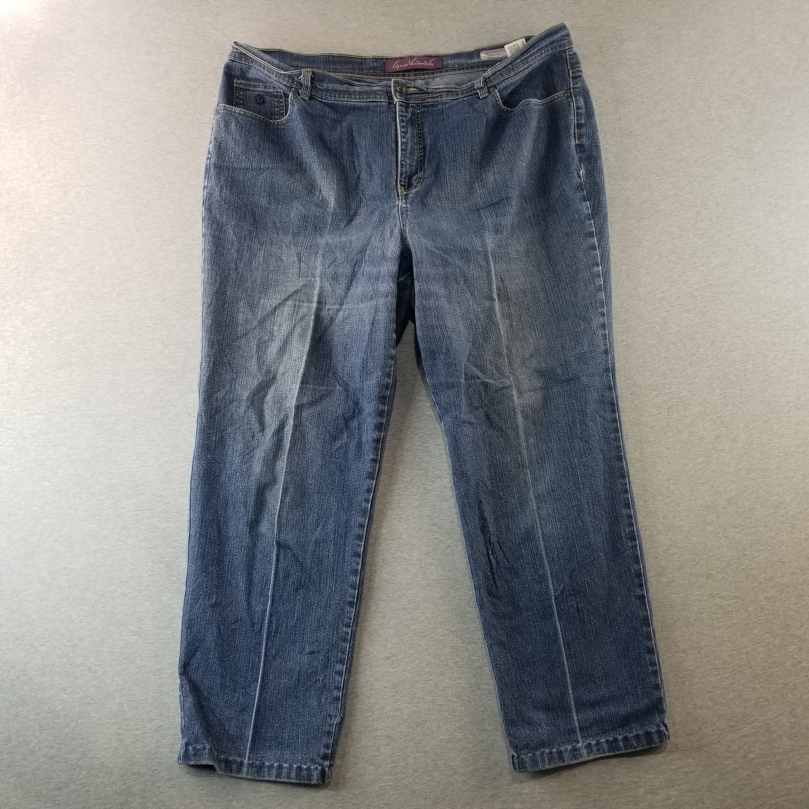 Gloria Vanderbilt Jeans Women's Sz 18W Blue Wash Amanda Fit Straight Stretch