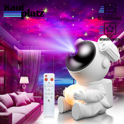 Astronaut Sternenhimmel Projektor mit Mondlampe für Kinder & Erwachsene