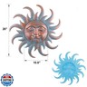 VZVXCC Sun Metal Wall Art Outdoor Decor - Cute Sun Face Metal Wall Sculpture Statues Wall Art Hanging Decoration for Indoor Outdoor,Garden, Home, Farmhouse, Fence Balcony Patio and Bedroom