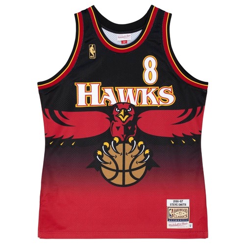 

АУТЕНТИЧНАЯ ФУТБОЛКА НБА MITCHELL - NESS ATLANTA HAWKS 1996 СТИВ СМИТ, Scarlet