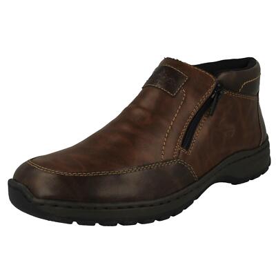 MENS RIEKER WIDE FITTING FUR LINED ANKLE BOOTS 03352-24