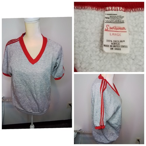 トップス 70's sportswear vintage sweat Vintage 70s 80s Healthknit Red Zip Up Hooded Sweatshirt SIZE