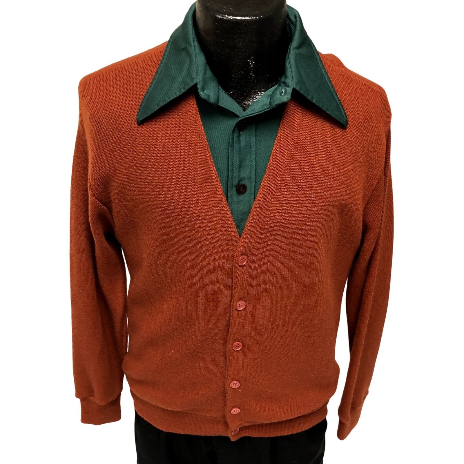 Vtg 60's Sears Kings Road MoD COPPER Rust Cardigan Zefran Vtg 60's Sears Kings Road MoD COPPER Rust Cardigan Zefran