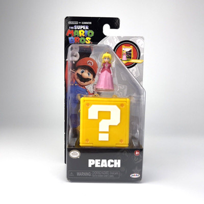 Nintendo Super Mario Bros Movie 1.25'' Peach Mini Figure With Question Block