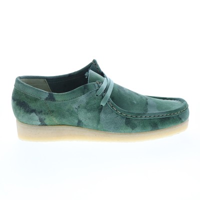 

Clarks Wallabee 26164634 Мужские Зеленые Замшевые Ботинки Чукка На Шнуровке, Зеленый, Clarks Wallabee