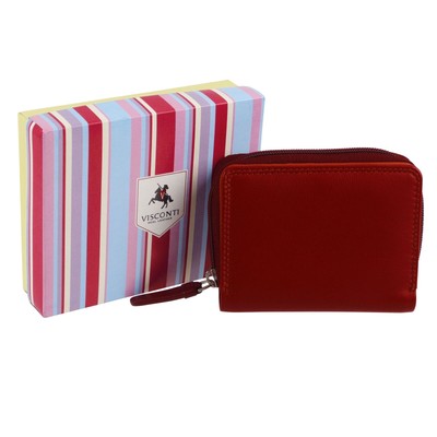 Ladies Compact Leather Purse/Wallet by Visconti Gift Boxed