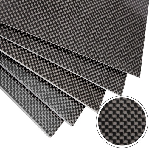 100X250MM 100% 3K Carbon Fiber Sheet Laminate Plate Panel 1 - 4MM Thickness