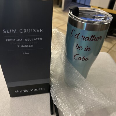 Simple Modern Slim Cruiser Tumbler with Clear Flip Lid 32 Ounce