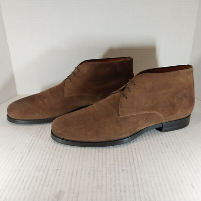 SANTONI men's shoes 9.5 D (M), (UK 8.5 F) suede desert/ankle boot made in Italy.
