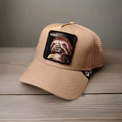 Goorin Bros The Farm Trucker Hat The Faded Sloth Exclusive Limited Ed. New + Tag