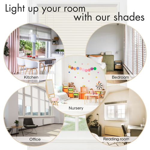 Window Blinds Mini Blind 1" Slat Vinyl Venetian Blinds - Black White Beige Gray