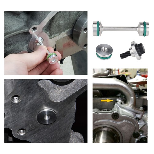 Oil Line Diverter and Front and Rear Cover Oil Pan Alignment Tool For LS Engines