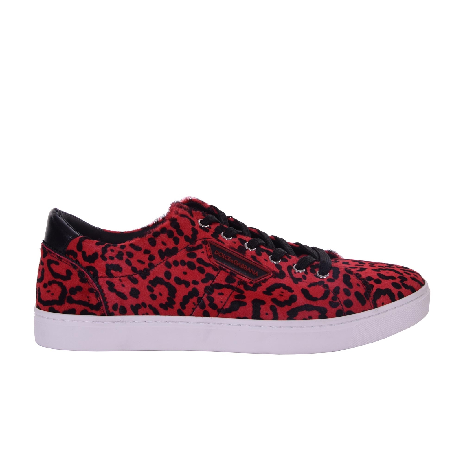 

DOLCE - GABBANA Кроссовки с мехом пони Кроссовки LONDON Leopard Red Logo 08008, Красный
