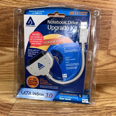 Apricon ASW-USB3-25 SATA Wire 3.0 Hard Drive Upgrade Kit PC & Mac