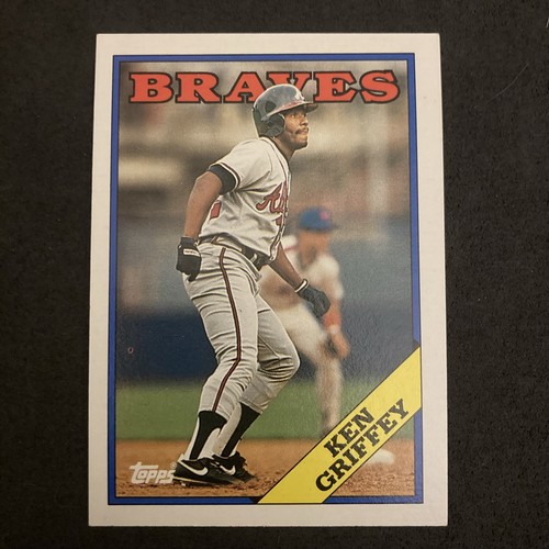 1988 Topps - #443 Ken Griffey ERROR Card Ink Error red