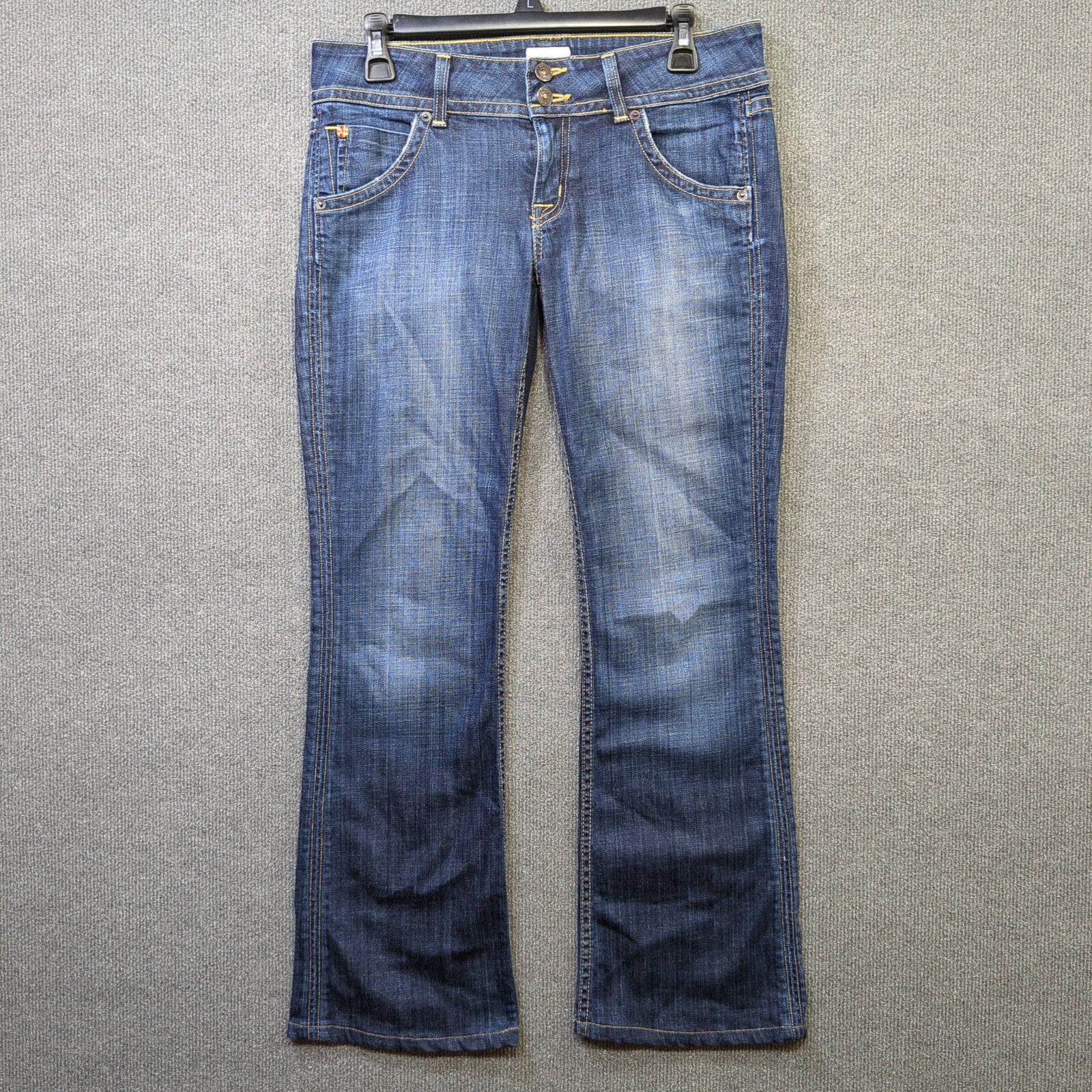 Signature Petite Bootcut Women 28 (32x29) Denim Stretch Pocket Flap