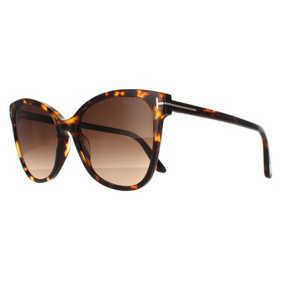 Pre-owned Tom Ford Sunglasses Ani Ft0844 52f Dark Havana Brown Gradient