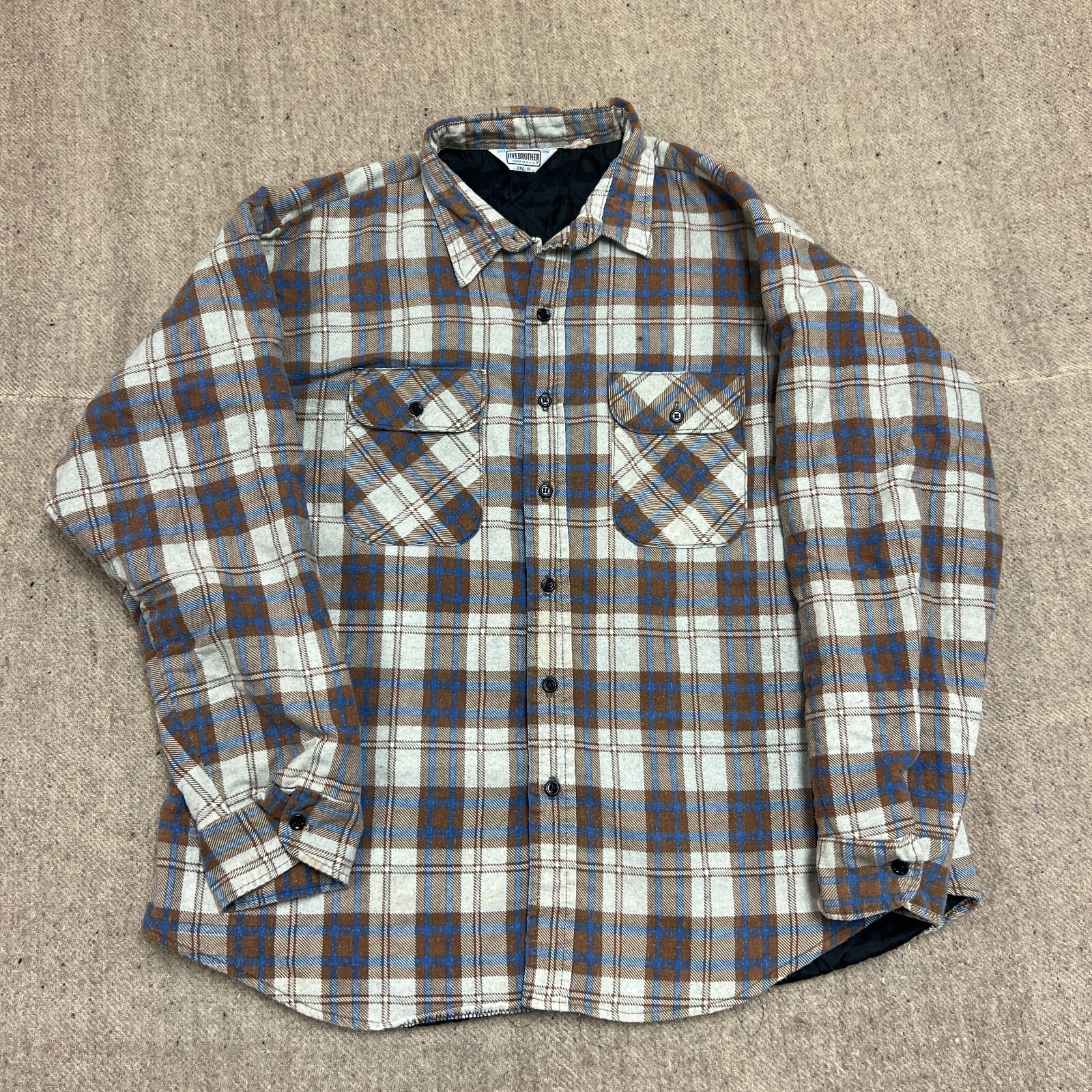 トップス FIVE BROTHER FLANNEL SHIRTS 1990s 3XL FIVE BROTHER FLANNEL SHIRTS 1990s 3XL