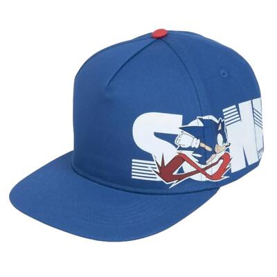 Sonic The Hedgehog Flat Brim Snapback Cap Hat