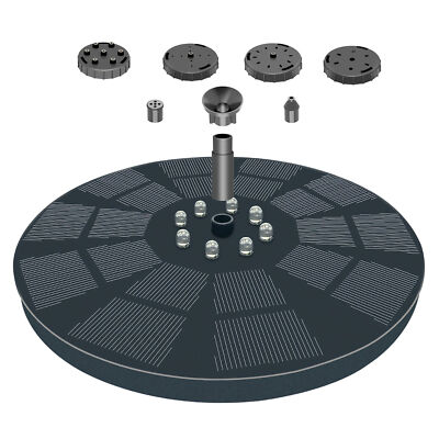 KKmoon Solar Fountain Pump 3W Solar Powered  Bird Bath Fountain 7 N5H2