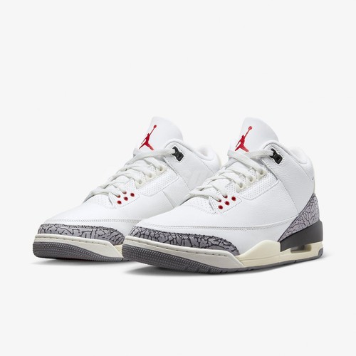 

Мужские кроссовки Nike Air Jordan 3 Retro OG White Cement Reimagined AJ3 Casual DN3707-100, Белый, Air Jordan 3 Retro