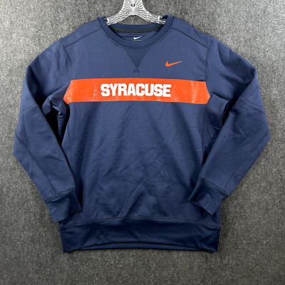 Nike Syracuse Orange Sweatshirt Men s Large Navy Blue Crew Neck Pullover