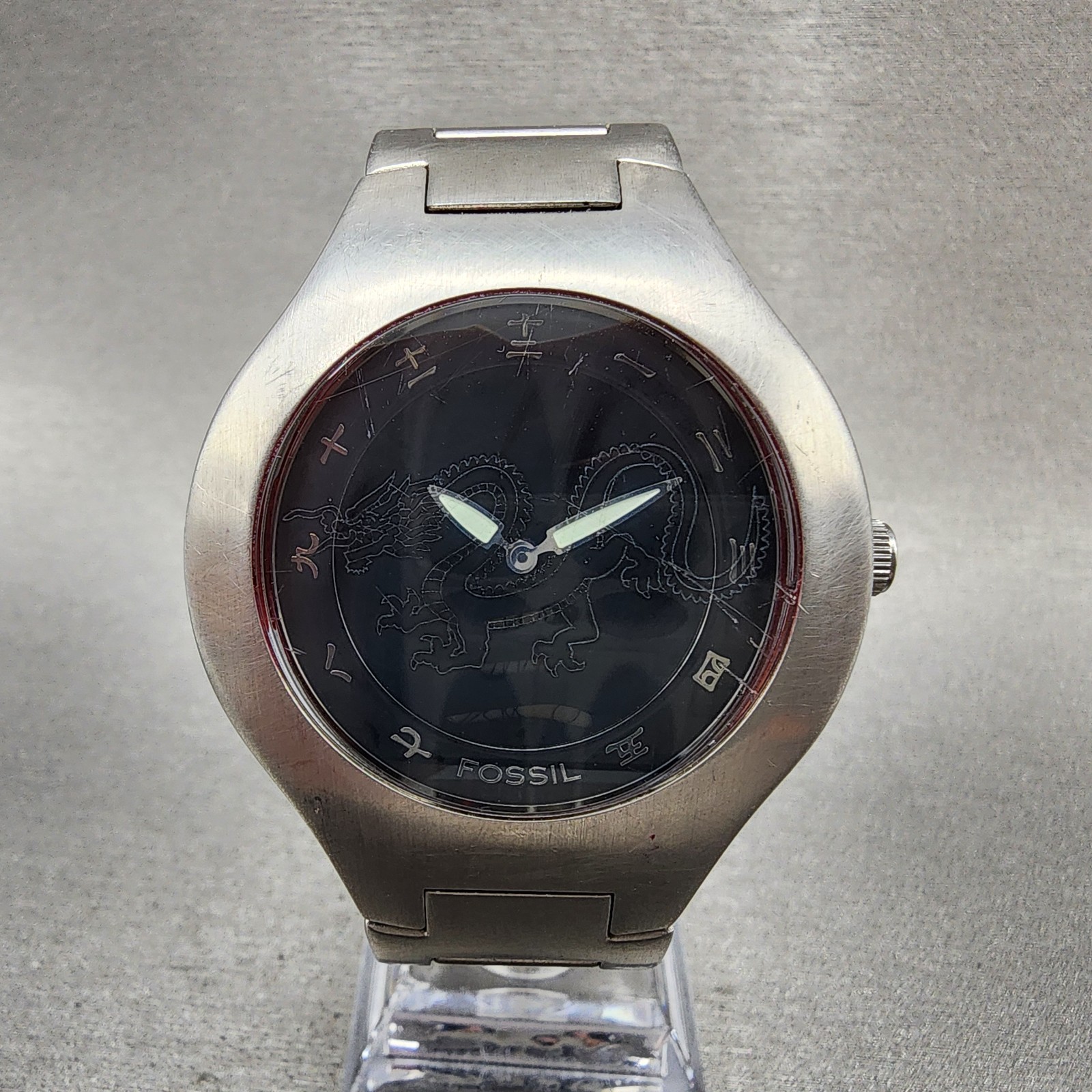 時計 FOSSIL BIG TIC analog watch black Fossil Big Tic Watch Women Stainless Steel Black Leather