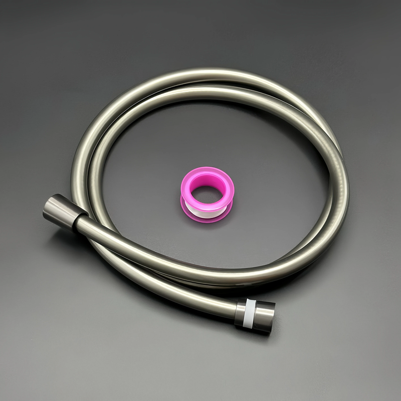 59" (150Cm) Flexible PVC Shower Hose - Single (1 Hose) or 2-Pack with Straight C