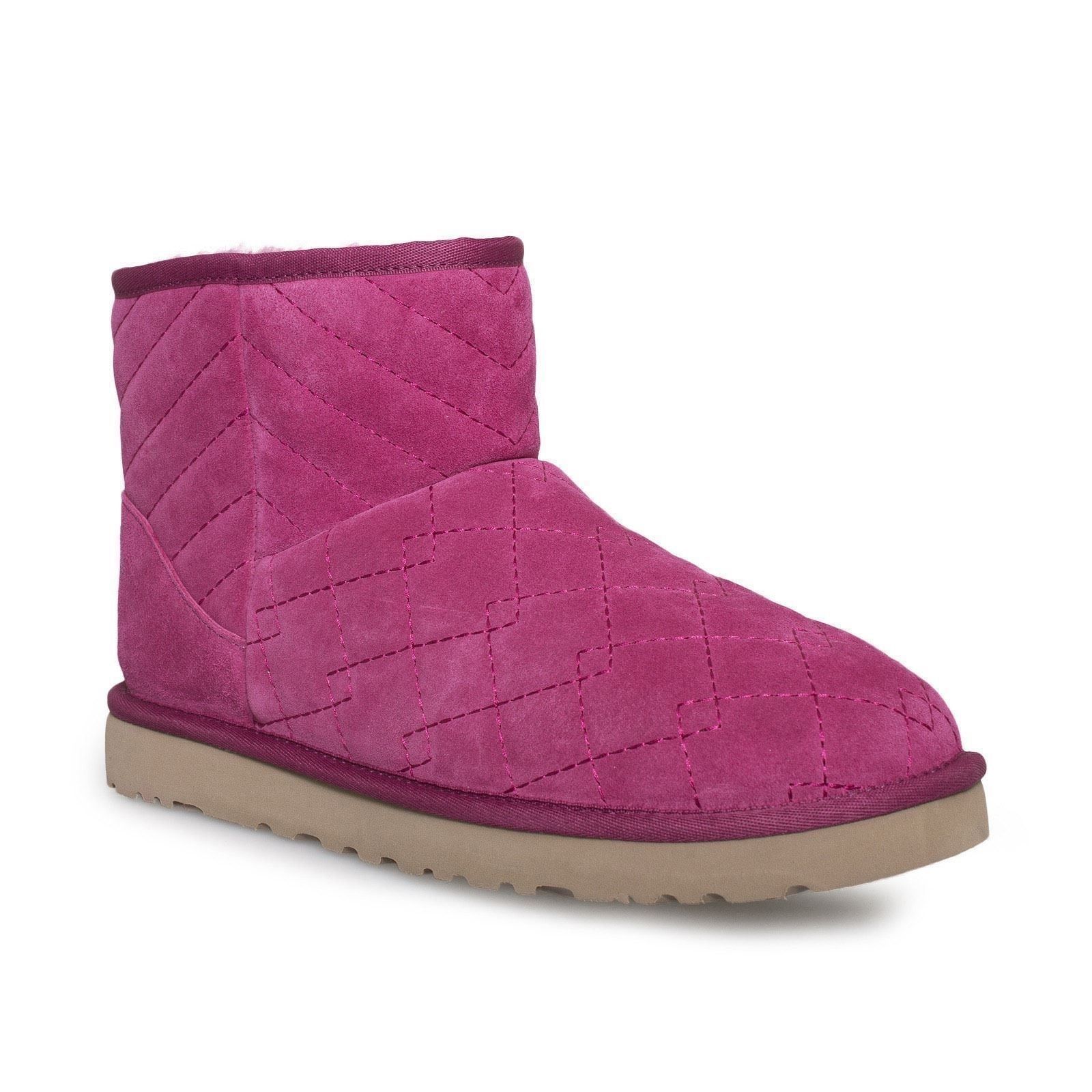 БОТИНКИ ЖЕНСКИЕ UGG AUSTRALIA Arden Suede Quilted Lonely Heart Pink sz 6