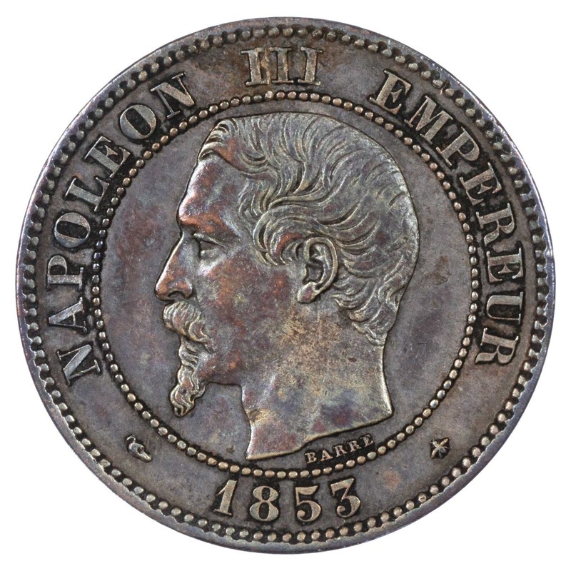 France NapoléOn Iii 2 Centimes 1853 Bb Strasbourg Bronze F.107/3 Gad.103 Km.776