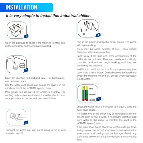 OMTech Industrial Water Chiller CW5200 for CNC CO2 Laser Engraver Cutter Marker