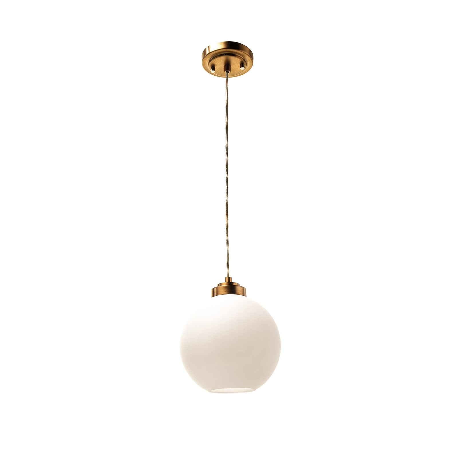 Aspen Creative 61153-11, Adjustable Indoor Pendant 1 Light, Frosted & Opal Globe
