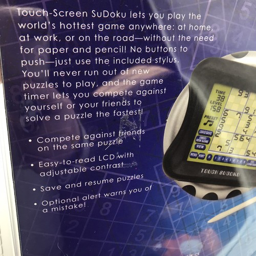 Excalibur Sudoku Touch Screen Game Multi-Player Stylus Handheld Electronic *NIP*