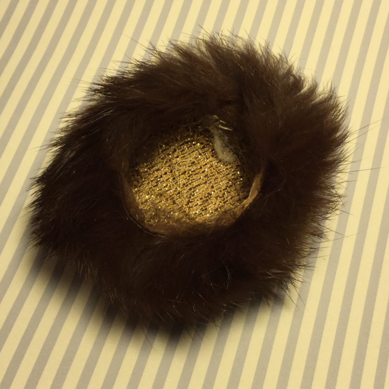 Vintage Barbie Gold N Glamour FUR HAT MAGNIFICENT SPECIMAN!