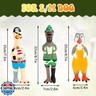 Silipull 3 Pcs Rubber Chicken Squeaky Dog Toys Screaming Chicken Latex Soft Rubber Chew Molar Toys Funny Interactive Pet Squawkers Cute Dog Gifts for Small Medium Xmas Birthday (Cosplay Style)