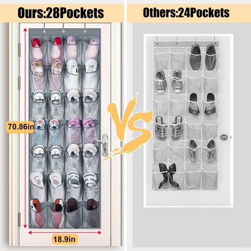 Over Door Shoe Organizer Rack Hanging Storage Holder Hanger Bag Closet 28 Pocket