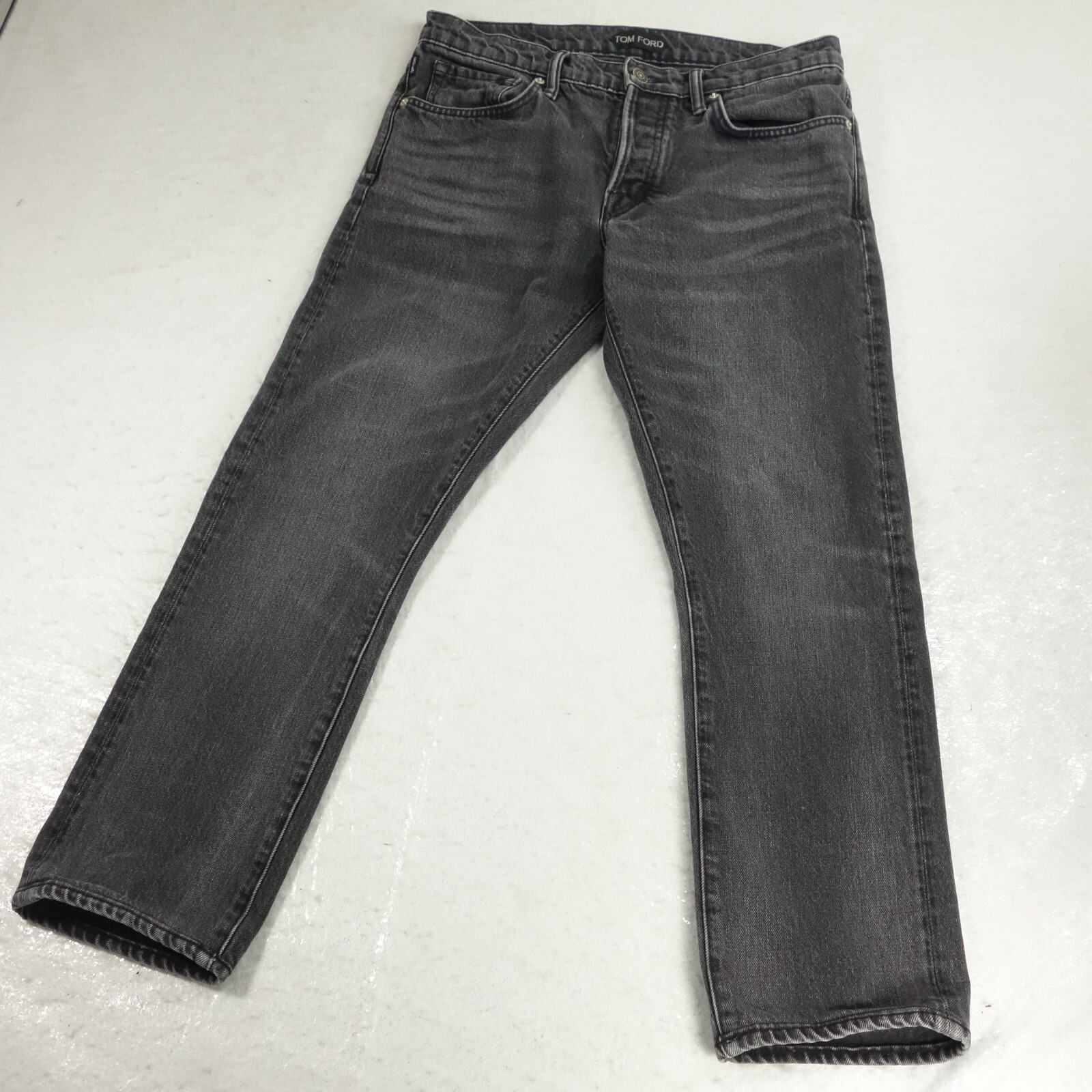 Tom Ford Jeans Mens 32x28 Black Straight Slim Made in USA Tom Ford Jeans Mens 32x28 Black Straight Slim Made in USA