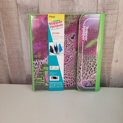 Retro Mead Trapper Keeper 1'' Binder 3 Ring Folders Leopard Vintage-Style 80's 