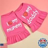 Dog Dresses for Medium Dogs Girl, 2-Pack Pink Clothes Small Girl Summer I Love My Mommy Daddy Puppy Dress Shirt Lightweight Pet Outfit Cat Apparel(XS)