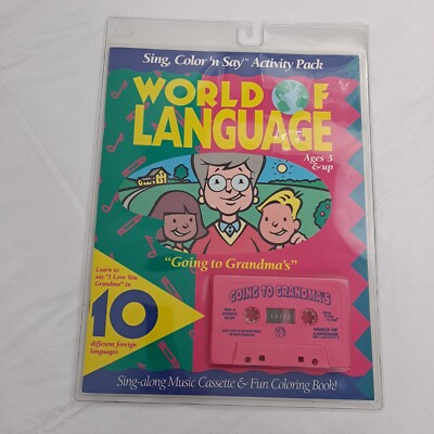Coloring Book Cassette Tape I Love You Grandma 10 Languages