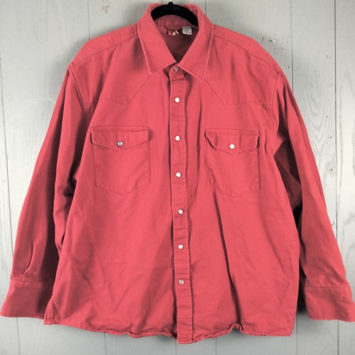 50s marlboro cotton rayon shirt ベージュピンク 100% linen shirt, Pink - Sisley