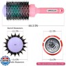 UREELIN Round Brush for Blow Out - 2.1 Inch Large Nano Thermal Ceramic and Ionic with Boar Bristles - Salon Blow Drying Hair Brush for Drying,Volumizing, Curling, Shine and Smooth Styling